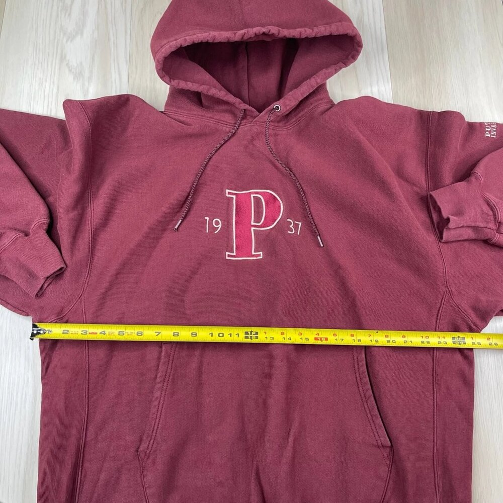 Vintage Champion Reverse Weave Mens Maroon Workout Pullover Sweatshirt Size XL - Picture 10 of 11